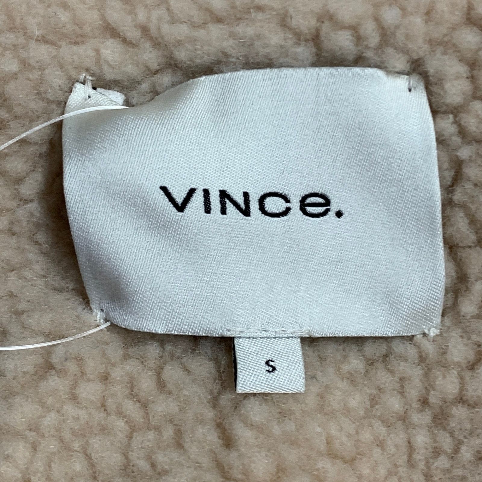 Vince VINCE Size S Cream Faux Shearling Hidden Buttons Jacket Size S / US 4 / IT 40 - 4 Thumbnail