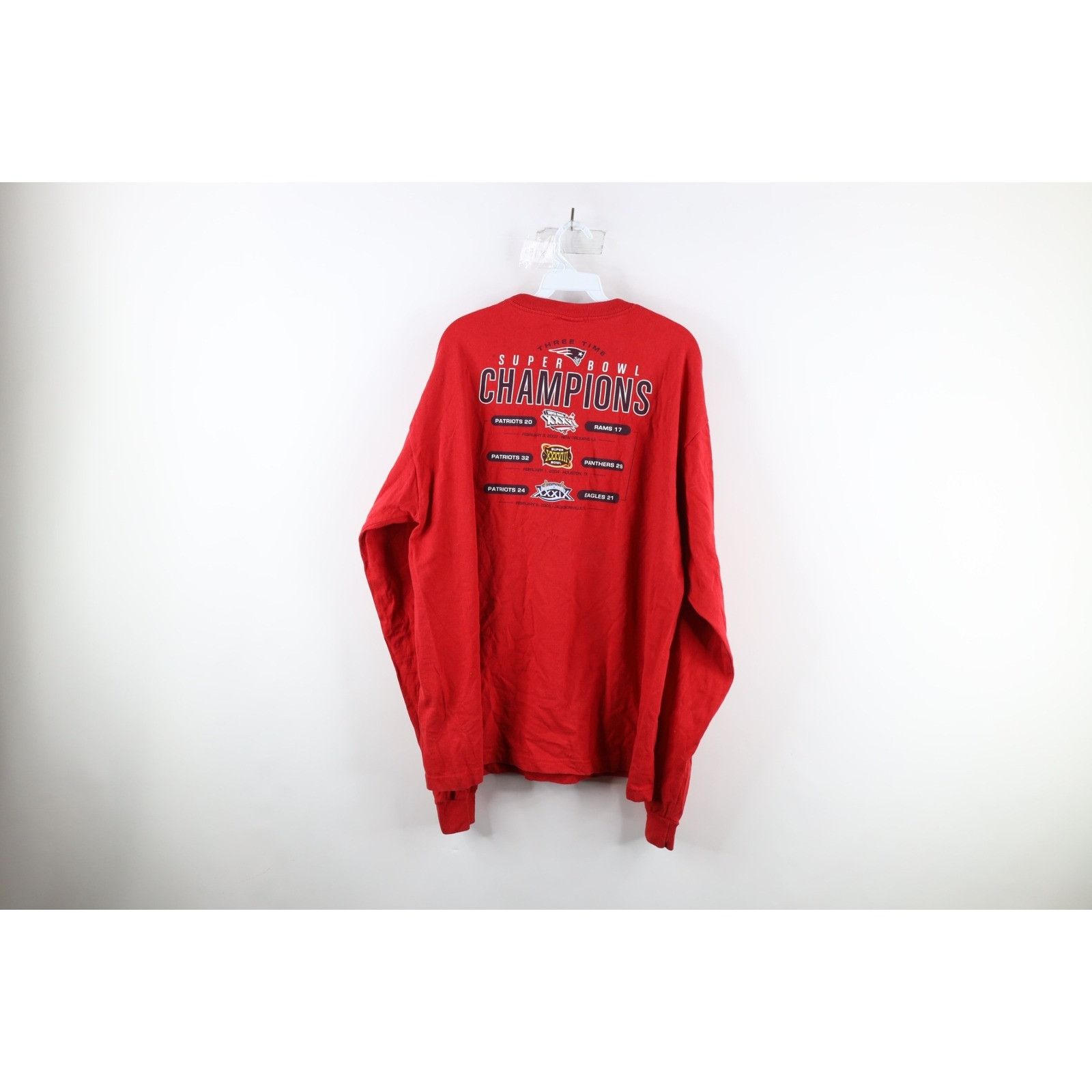 Reebok Vintage Y2K 2004 Reebok New England Patriots T-Shirt Size US L / EU 52-54 / 3 - 12 Thumbnail