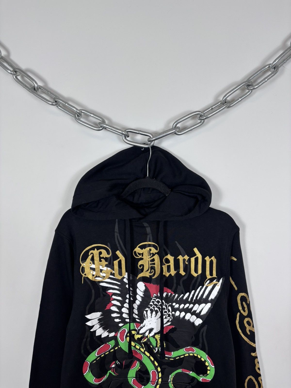 Ed Hardy Ed Hardy NWT Eagle Snake Tattoo Logo Y2K Hype Black Hoodie Size US S / EU 44-46 / 1 - 3 Thumbnail