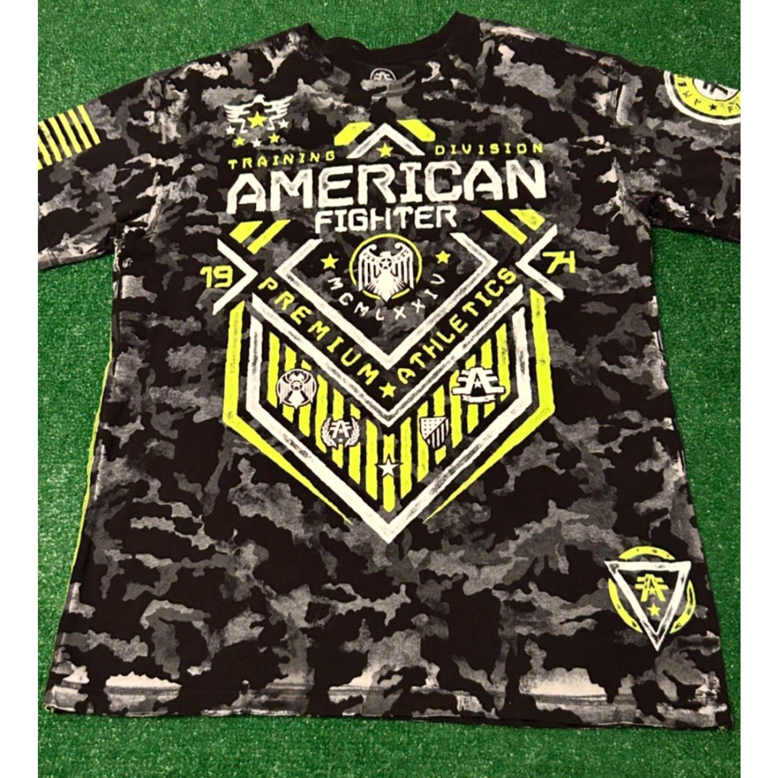 Vintage VINTAGE American Fighter Double Sided Shirt XL Mens Black Y2K VTG Sports Biker Grunge MMA Punk Hip Hop - 2000s Size US XL / EU 56 / 4 - 2 Thumbnail