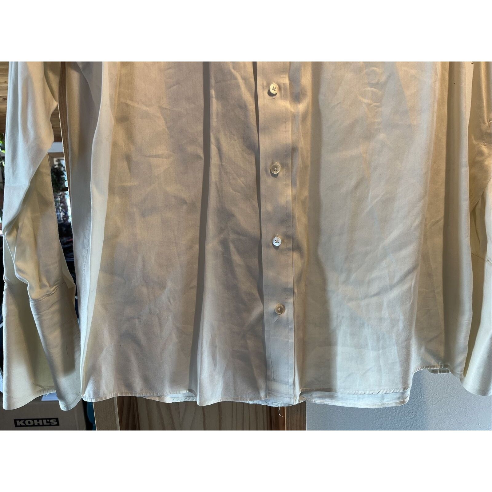 Burberry Burberry’s Men’s White 16.5 34 white LS button cotton shirt Size US XL / EU 56 / 4 - 9 Thumbnail