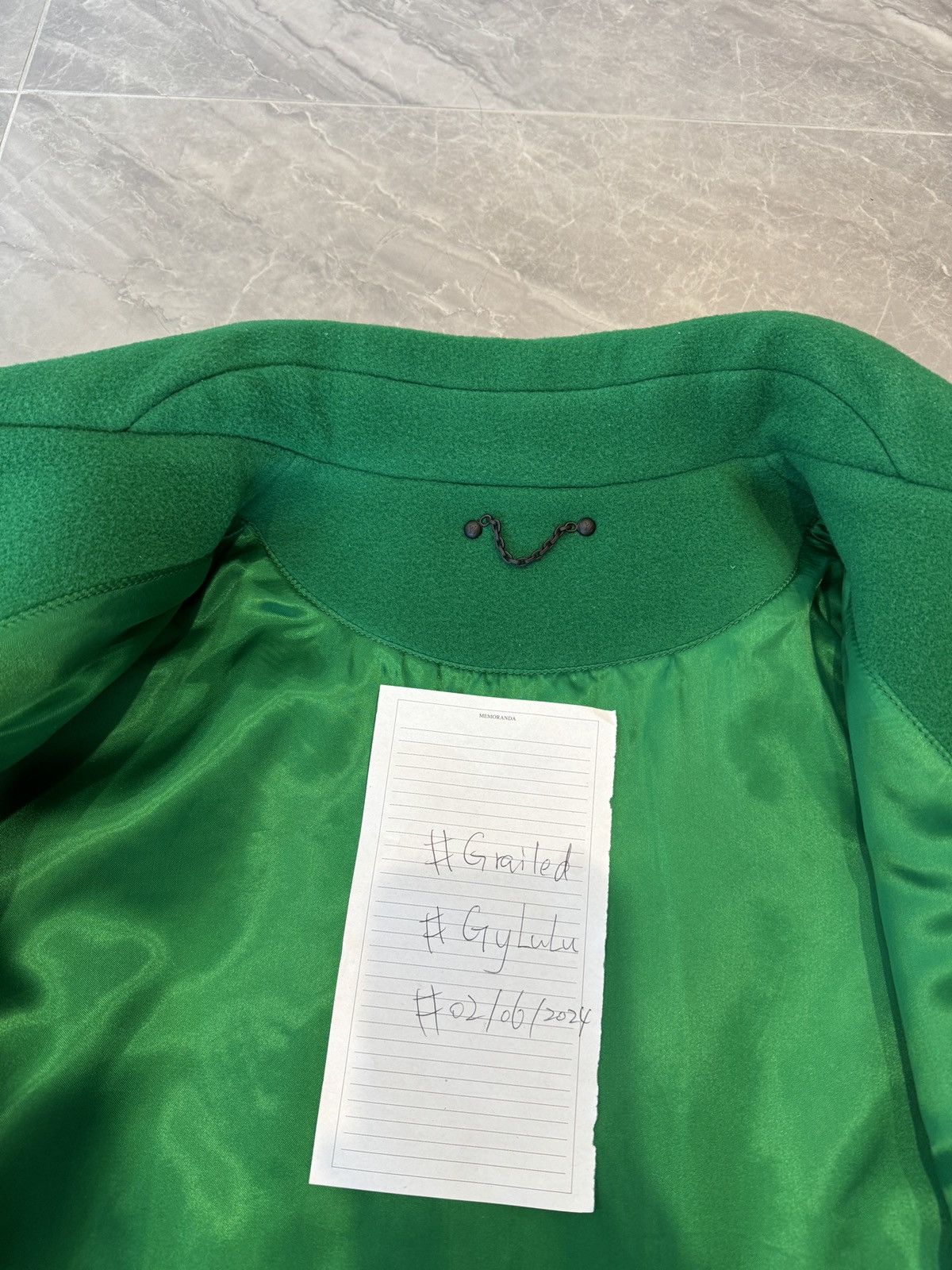 Louis Vuitton Louis Vuitton Green & White Varsity Leather Jacket Size US L / EU 52-54 / 3 - 25 Thumbnail