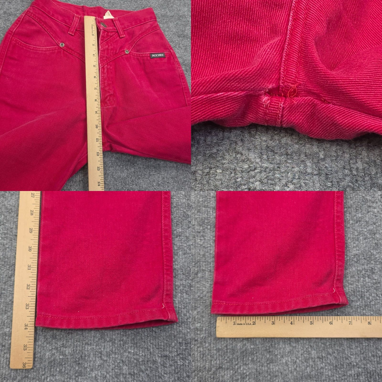 Vintage VINTAGE Rocky Mountain Rockies Pants 1 / 25 Red Twill High Rise Women's Size 25" / US 0 / IT 36 - 9 Thumbnail
