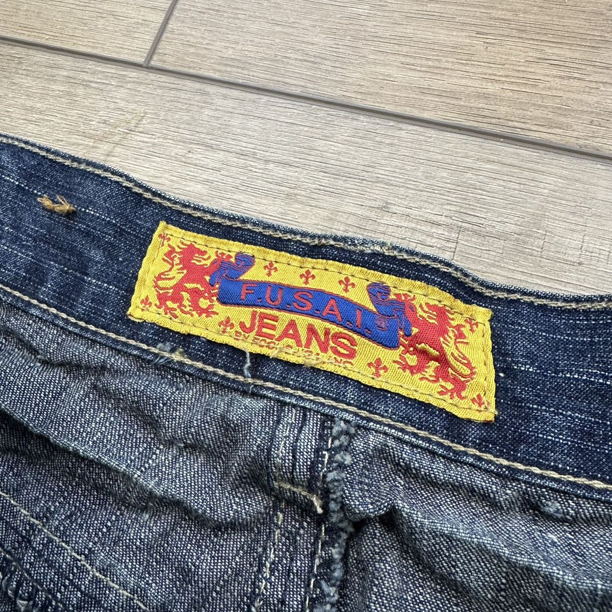 FUSAI Vintage 2000s Y2K Fusai Wide Leg Embroidered Jeans Size US 34 / EU 50 - 8 Thumbnail