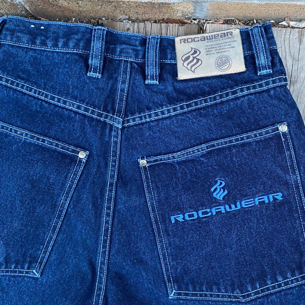 Rocawear Vintage 90s Y2K Rocawear Embroidered Jeans Size 30 Blue Size US 30 / EU 46 - 7 Thumbnail