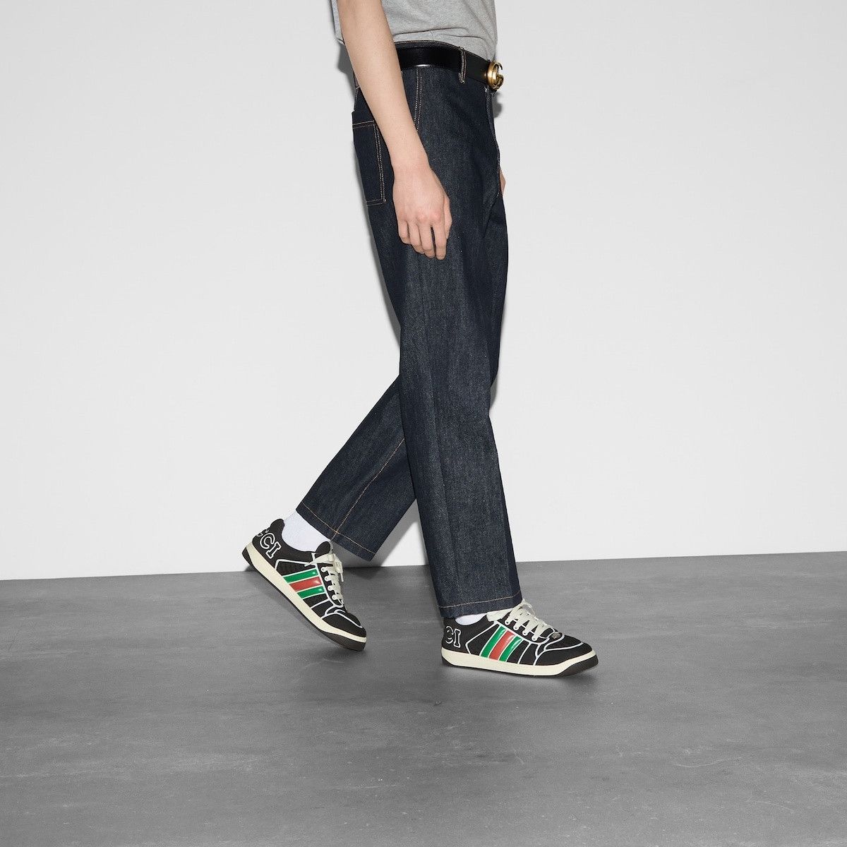 Gucci o1loc1c0625 Screener Sneakers With Web in Multicolor Size US 7.5 / EU 40-41 - 3 Thumbnail