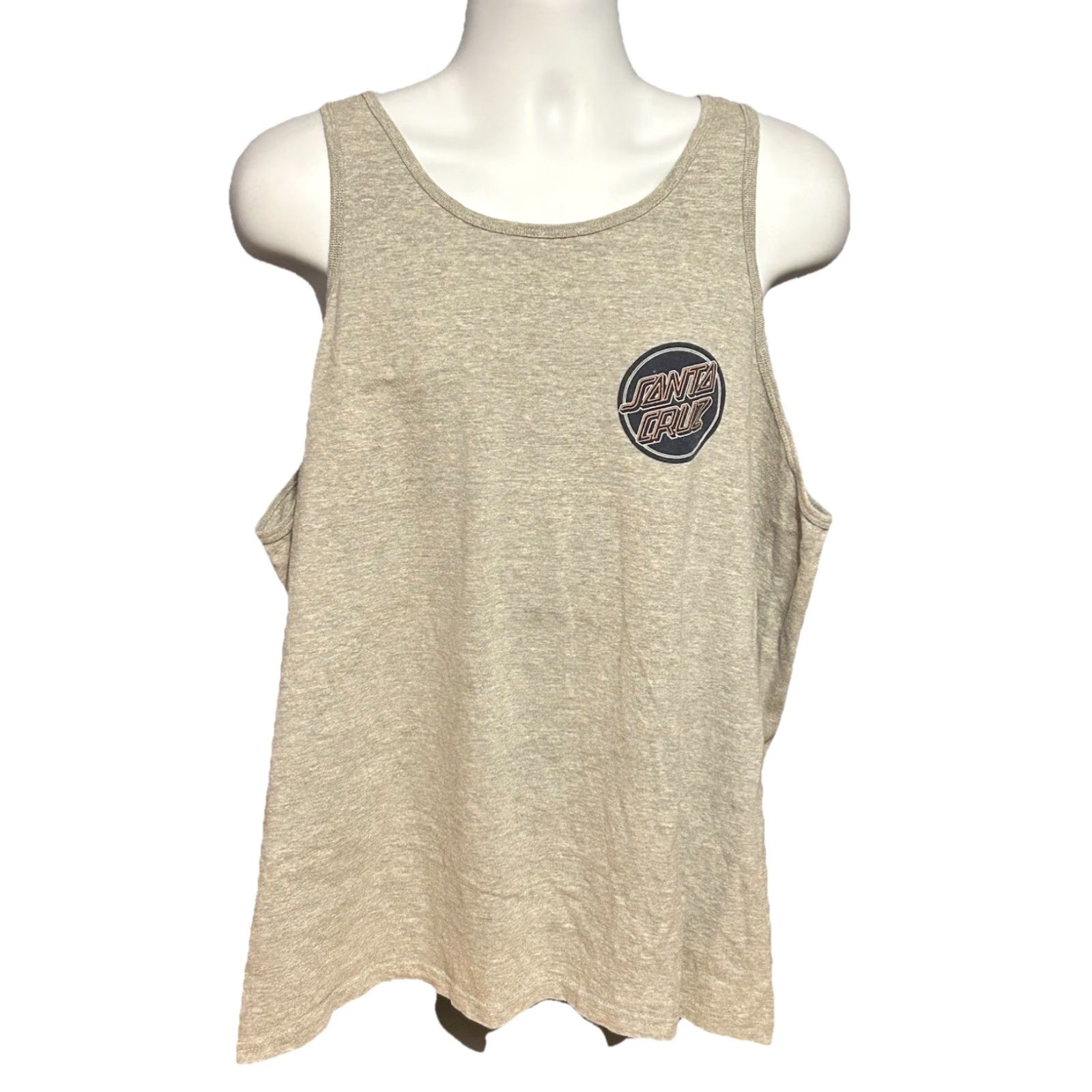 Vintage VINTAGE Santa Cruz Tank Top Shirt Men XL Heather Gray Double Sided Skateboarding Crew Neck Sleeveless T-Shirt Size US XL / EU 56 / 4 - 2 Thumbnail