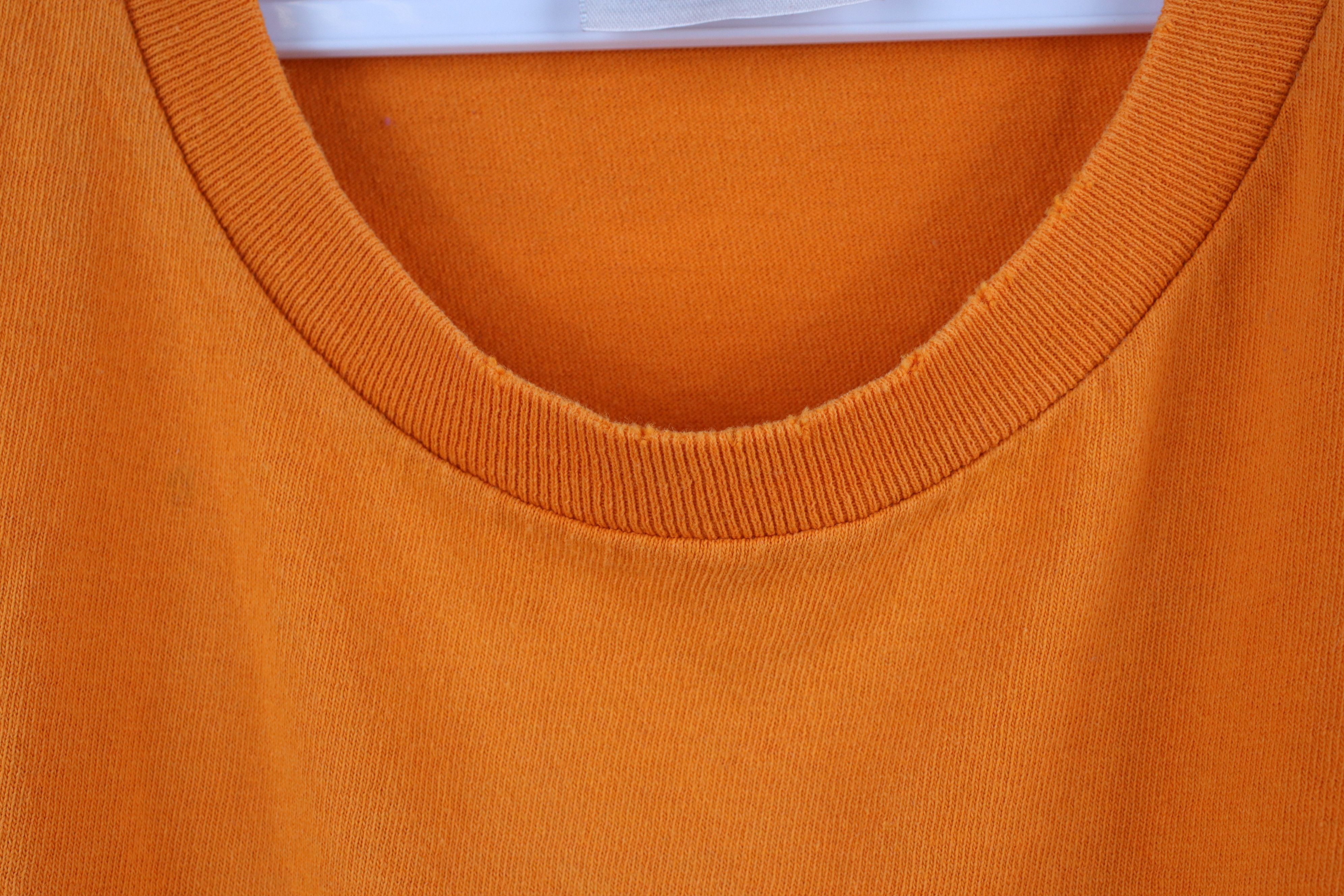 Adidas × Vintage Vintage 90s Adidas Spell Out Big Logo T-Shirt Orange Cotton Size US L / EU 52-54 / 3 - 6 Thumbnail