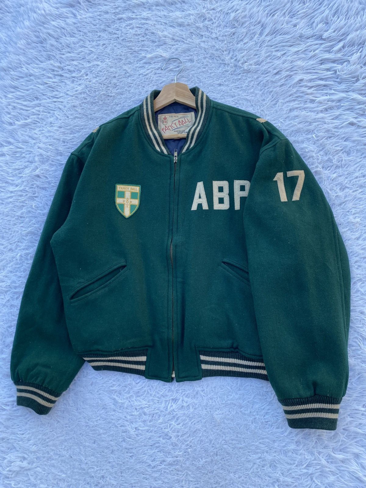 Vintage Vtg The Real Fancy Ball American Sportwear Varsity Jacket Size US L / EU 52-54 / 3 - 3 Thumbnail