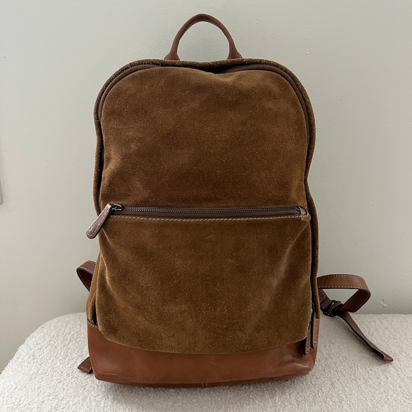 Frye FRYE Chris Suede Leather Backpack Sand Size ONE SIZE - 1 Thumbnail
