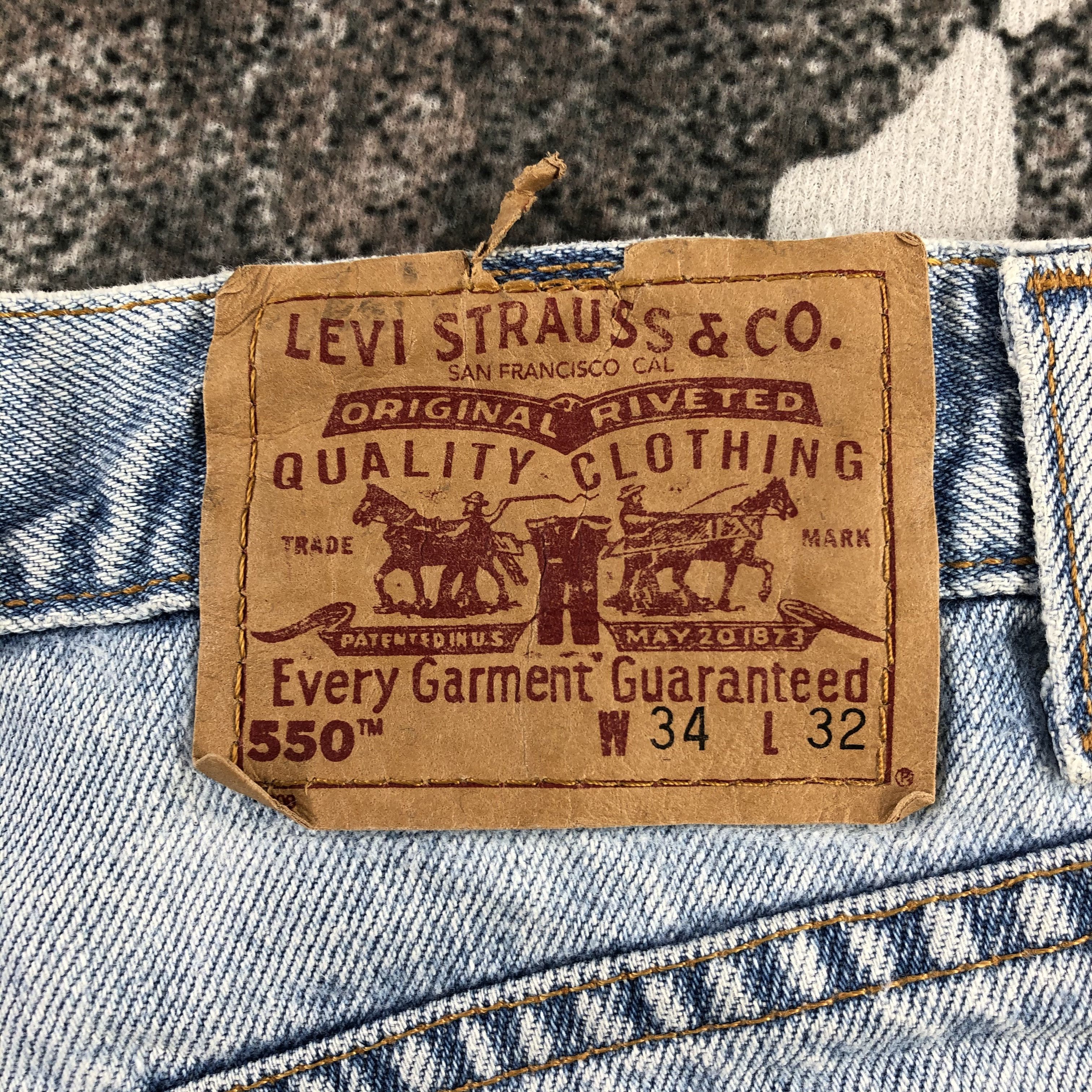 Levi's Vintage 90s Levis 550 Jeans Medium Wash Denim KJ1365 Size US 34 / EU 50 - 5 Thumbnail
