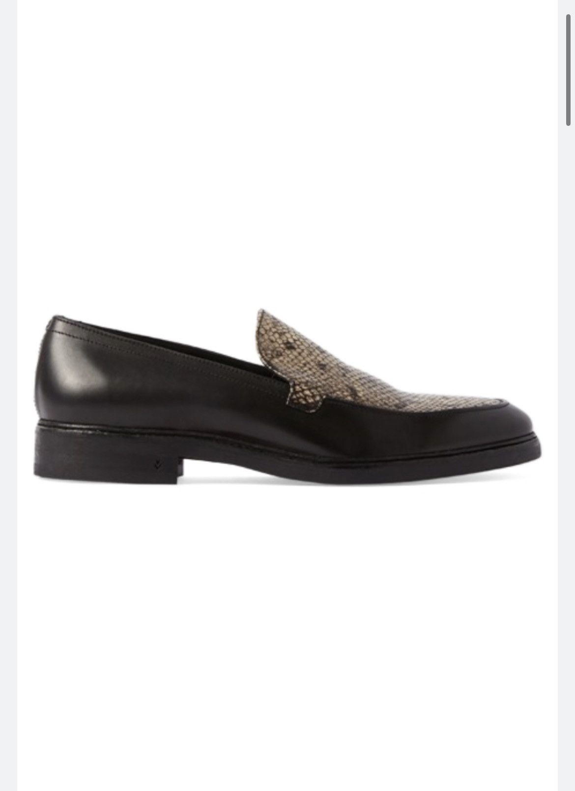 John Varvatos Leather Loafer with Python EU 43.5 USA 10.5 Size US 10.5 / EU 43-44 - 2 Thumbnail