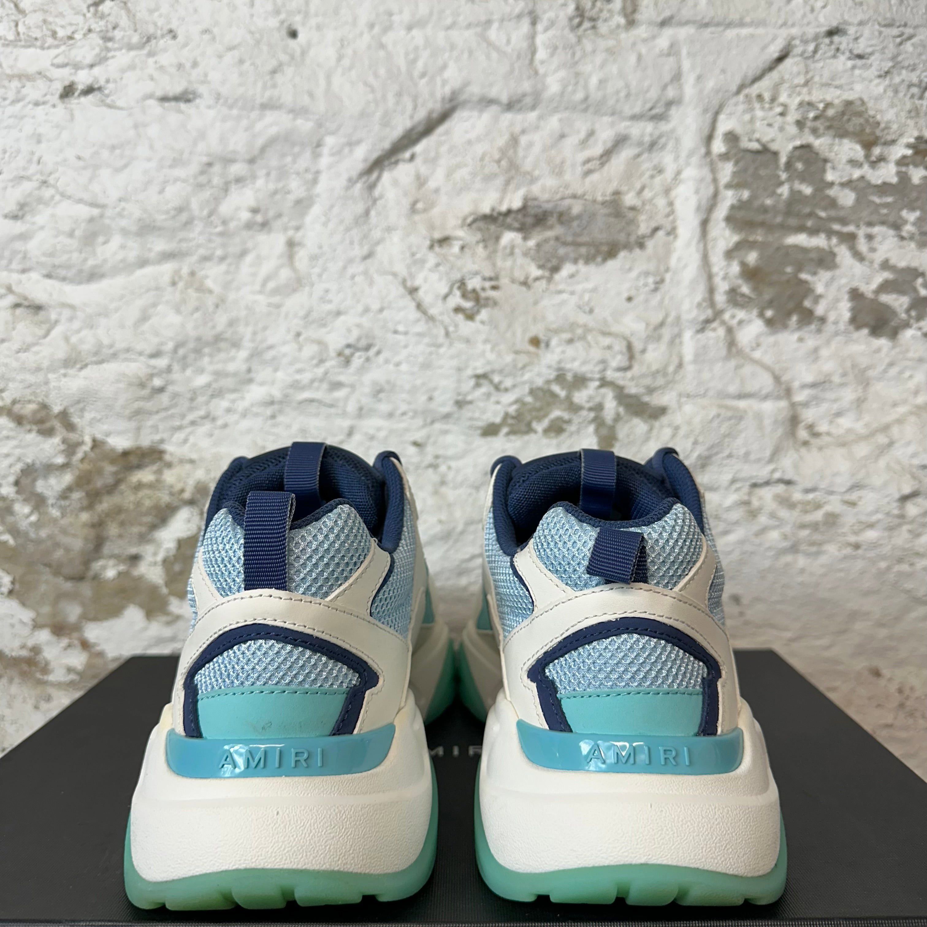Amiri Amiri Navy Bone Runner White Teal Sneaker Sz 13 (46) Size US 13 / EU 46 - 6 Thumbnail