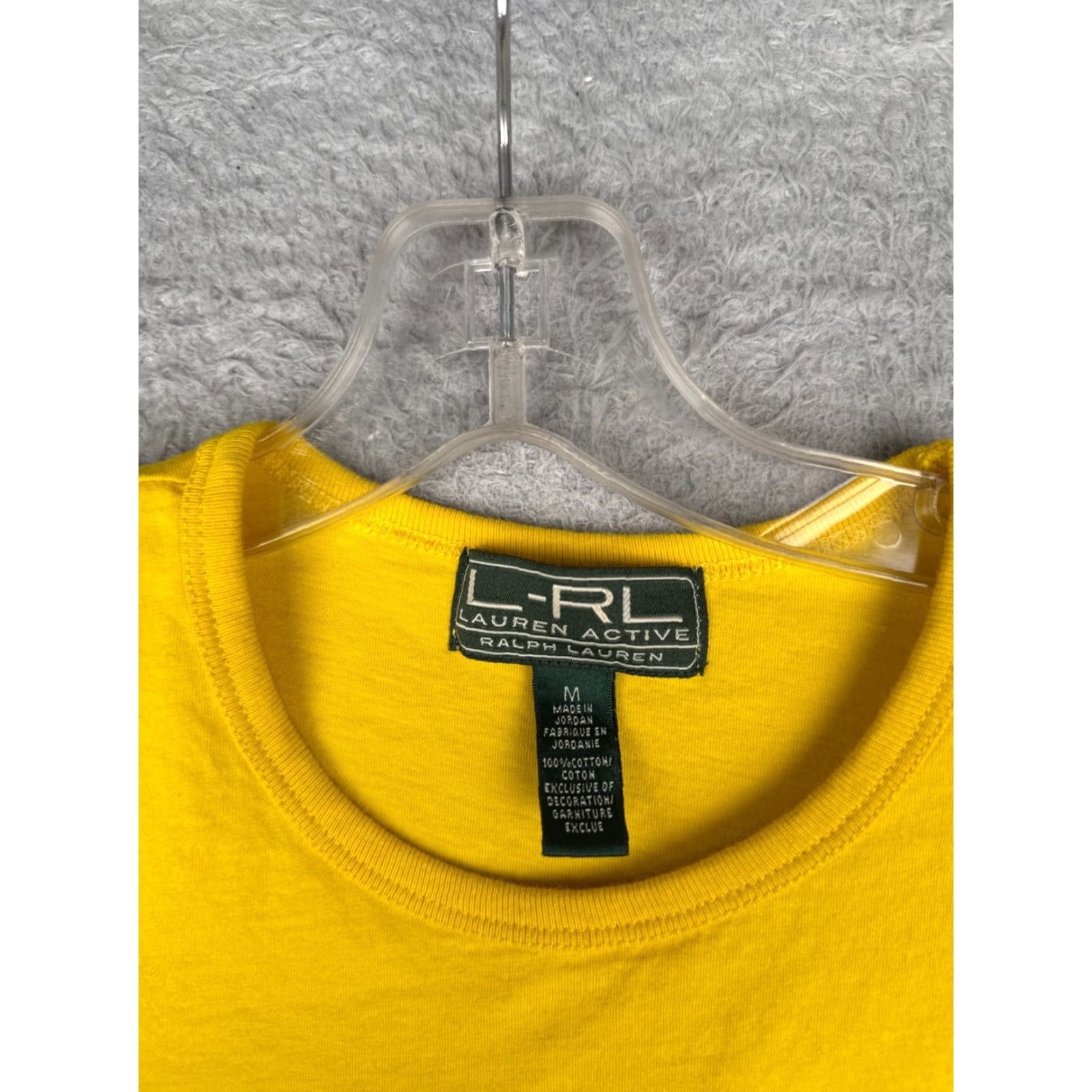 Ralph Lauren Lauren Ralph Lauren Shirt Women Medium Yellow Crew Neck Cotton Crest Logo City Short Sleeve Regular Knit Cotton Shirt Size M / US 6-8 / IT 42-44 - 7 Thumbnail
