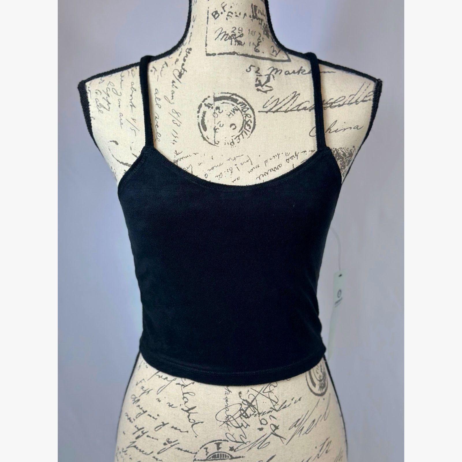 Other Mono b Criss Cross Back Spaghetti Strap Cropped Cami Black S Size S / US 4 / IT 40 - 3 Thumbnail