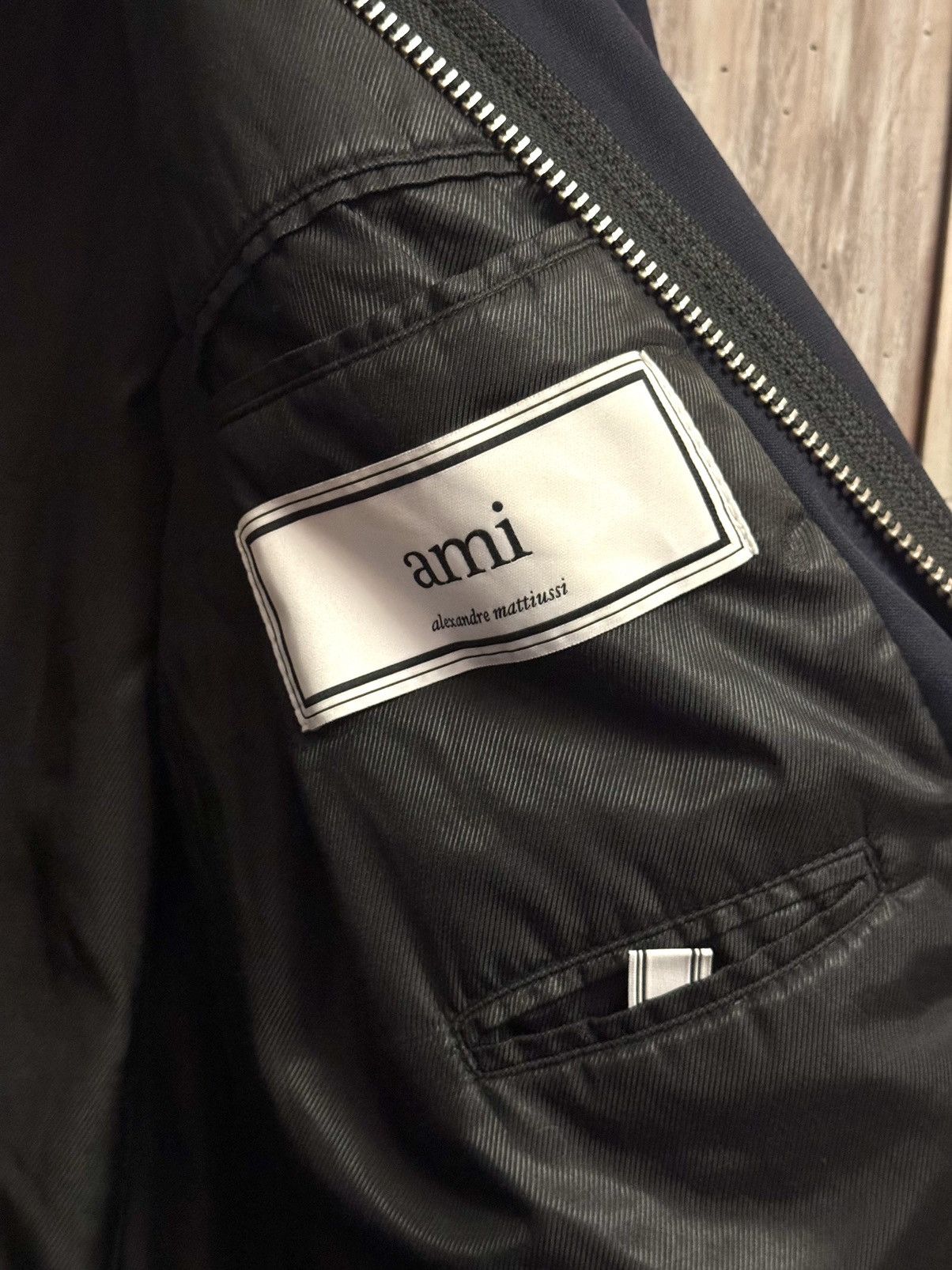 AMI Ami Paris navy wool papped Bombers L 2015 used Size US L / EU 52-54 / 3 - 2 Thumbnail