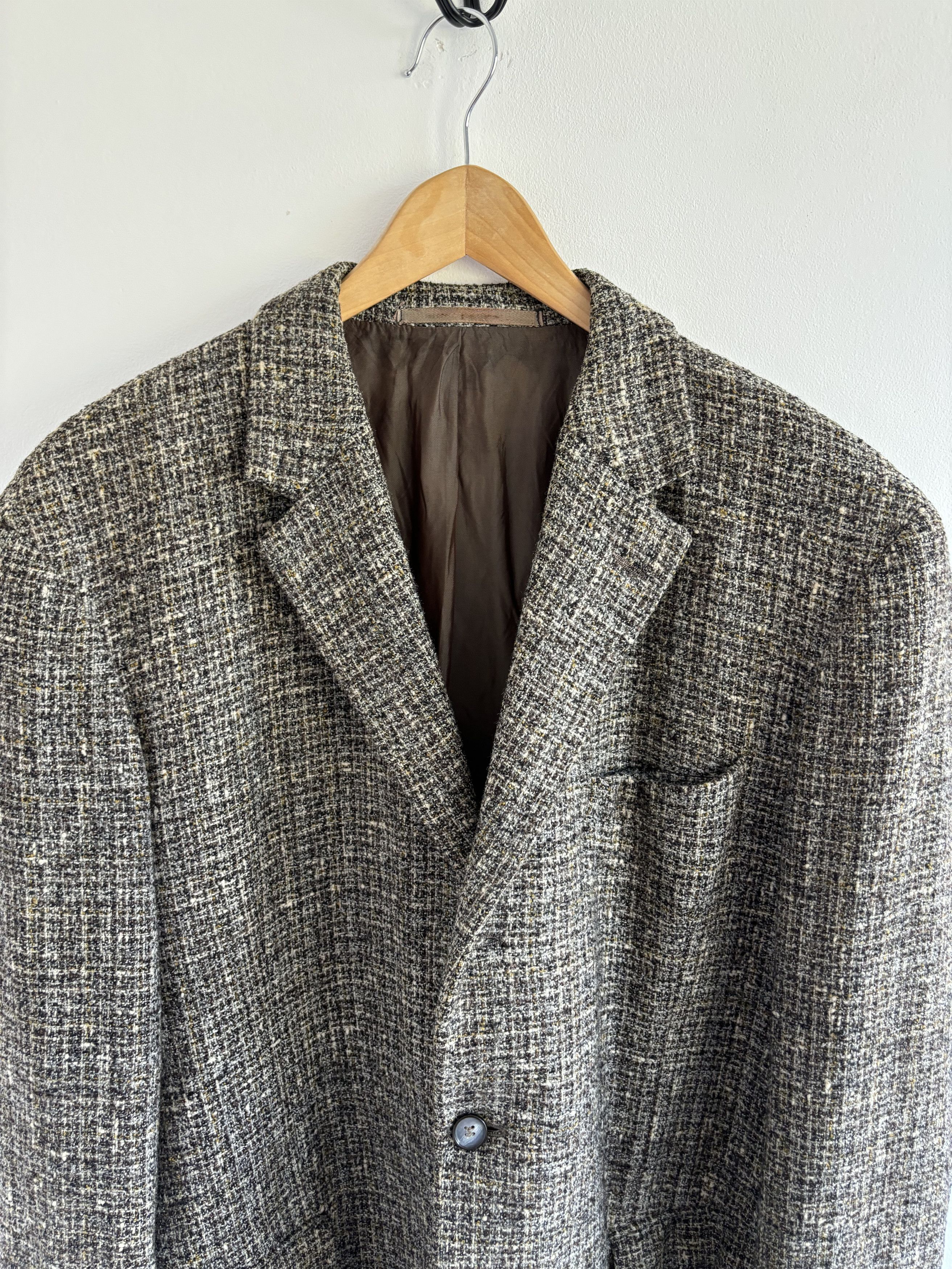 Vintage Vintage Tweed Grey Blazer Size 44R - 4 Thumbnail