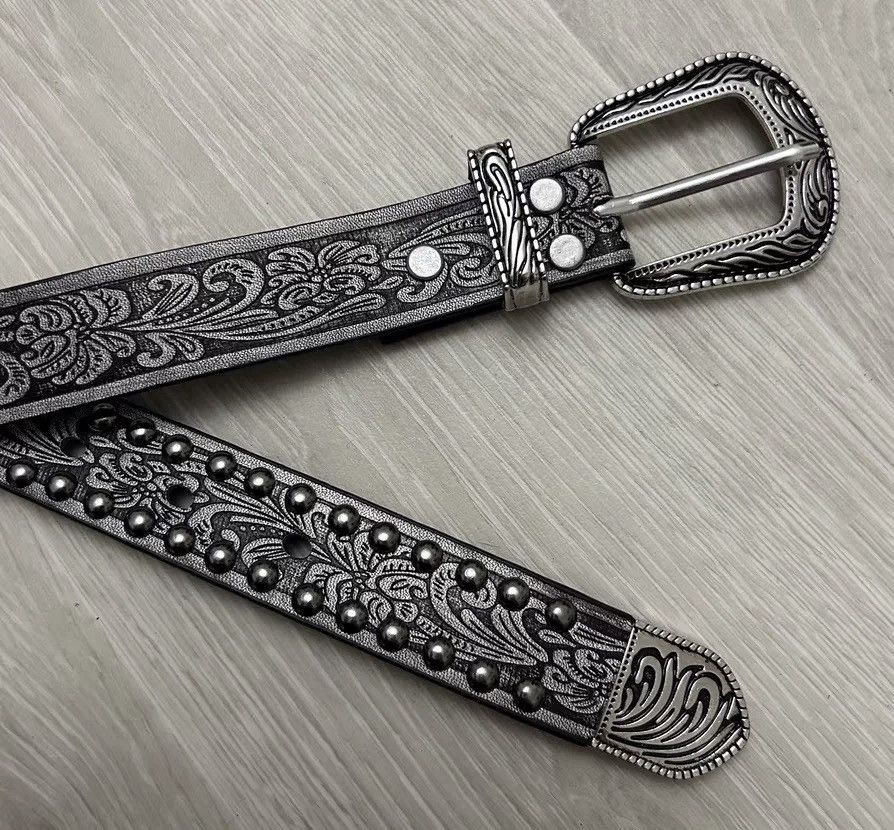 Japanese Brand × Vintage Outdoor retro punk design western rivet studded bet Size ONE SIZE - 3 Thumbnail