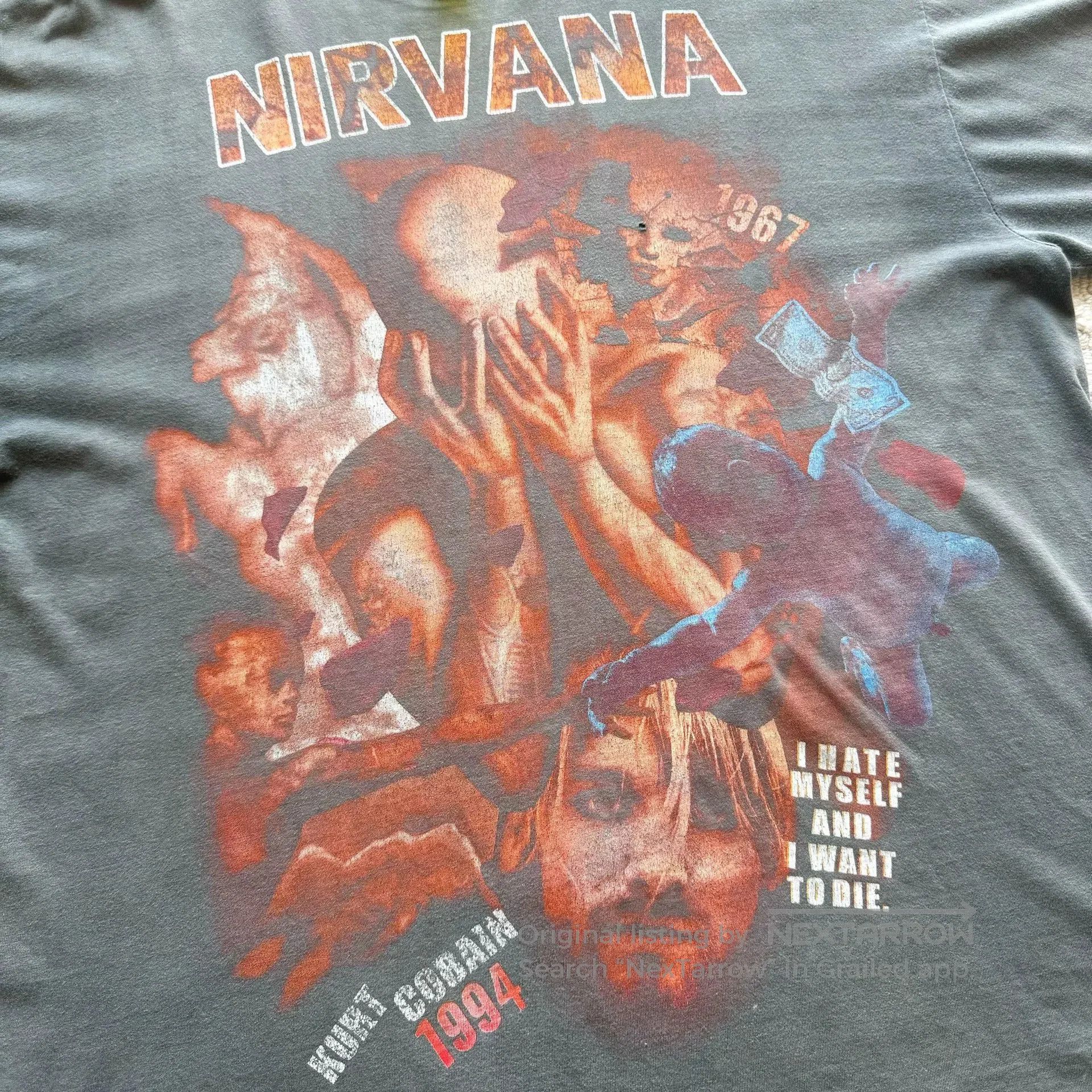 Vintage Vintage 90s Nirvana Bootleg Tee. Size US M / EU 48-50 / 2 - 3 Thumbnail