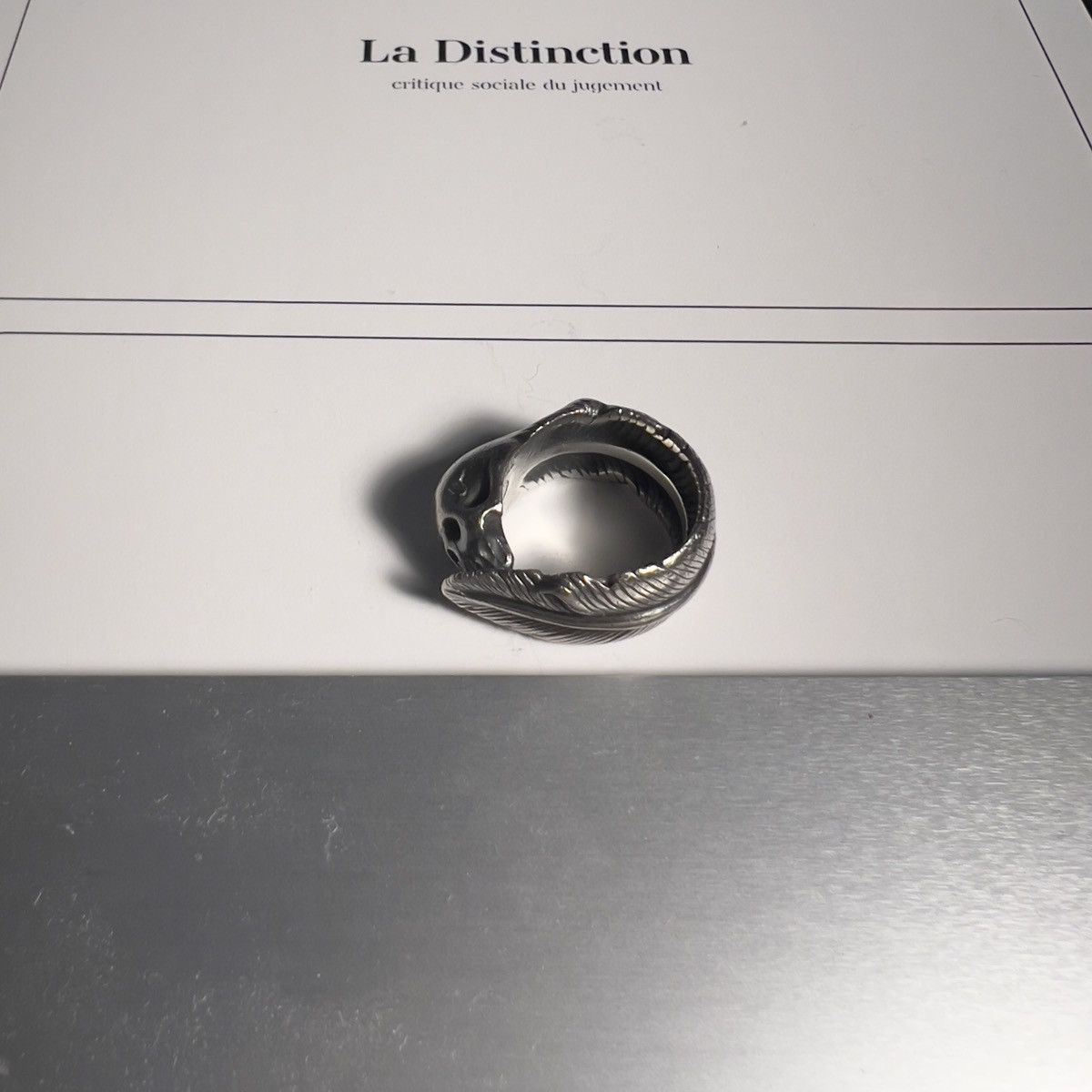 Number (N)ine ss04 feather skull ring Size ONE SIZE - 3 Thumbnail