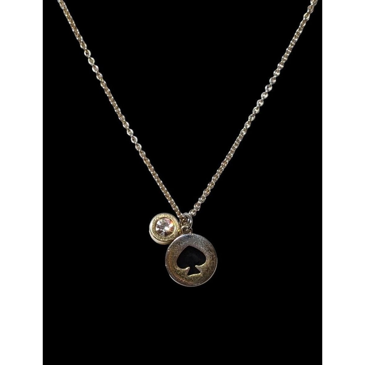 Kate Spade Kate Spade Spot The Spade Black And Gold Necklace Size ONE SIZE - 3 Thumbnail