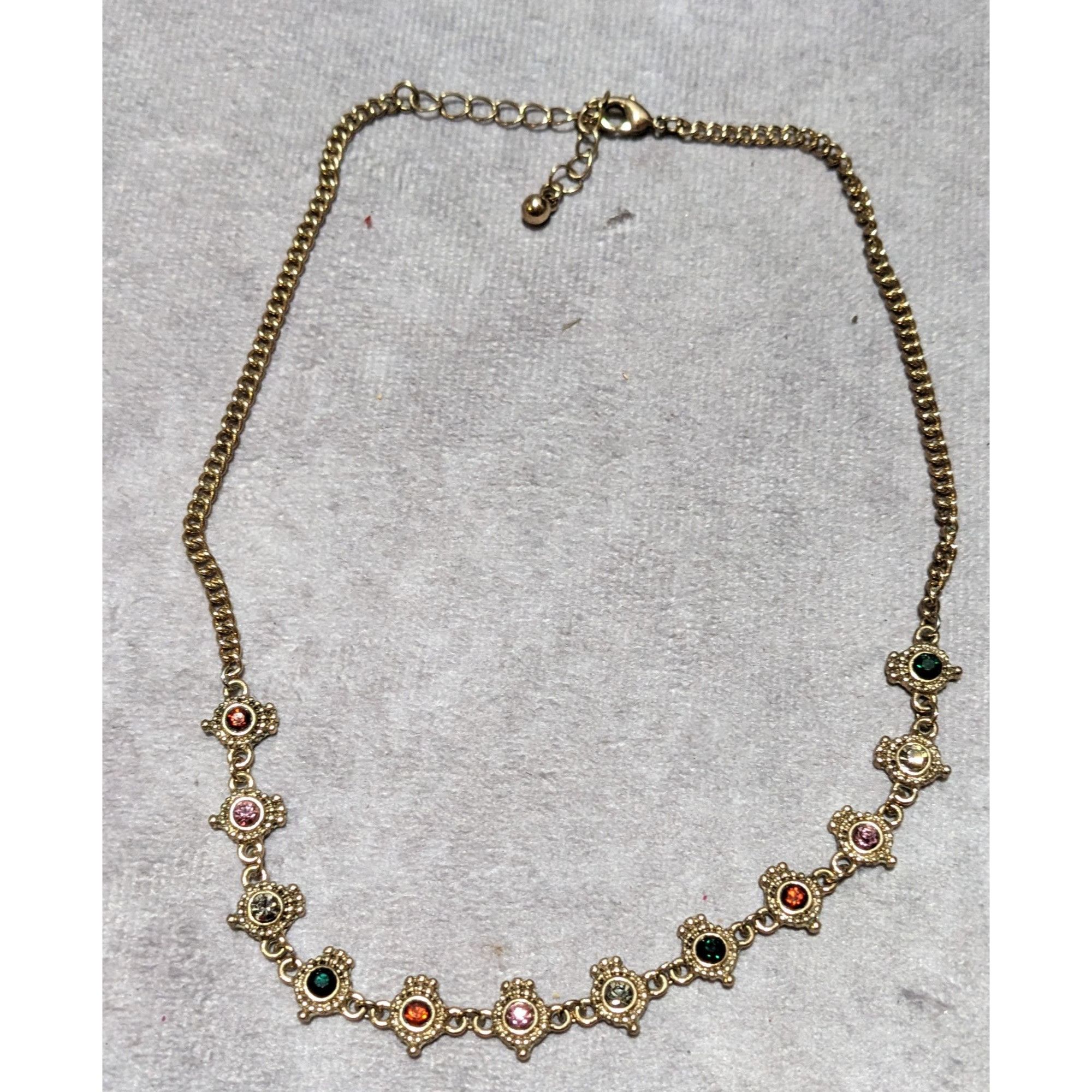 Other Dainty Rainbow Rhinestone Necklace Size ONE SIZE - 7 Thumbnail