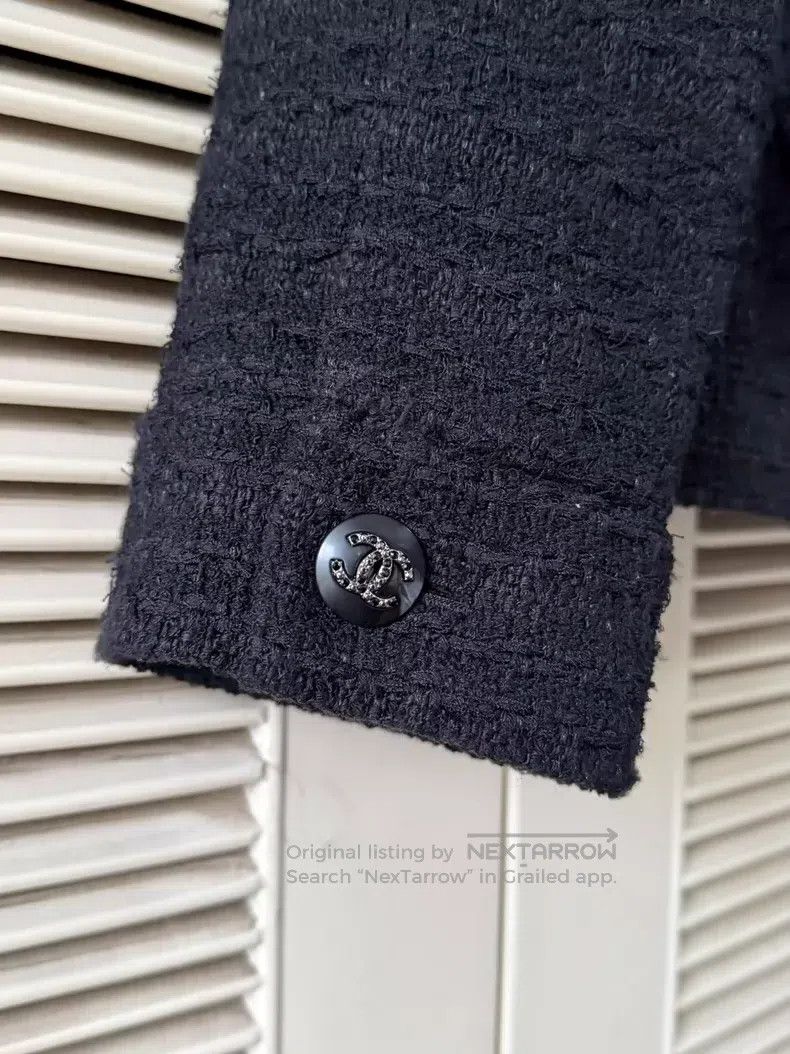 Chanel Chanel Black streamer thick-flowered short coat Size XXS / US 00 / IT 34 - 5 Thumbnail