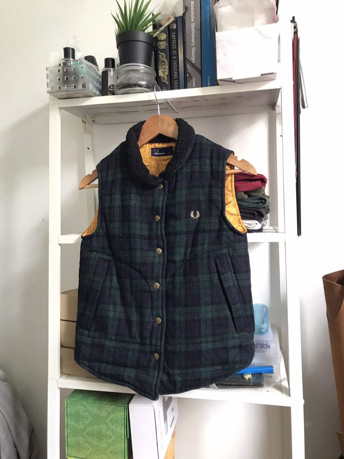 Fred Perry × Vintage VTG FRED PERRY Faux Fur Vest for Men Size US S / EU 44-46 / 1 - 2 Thumbnail