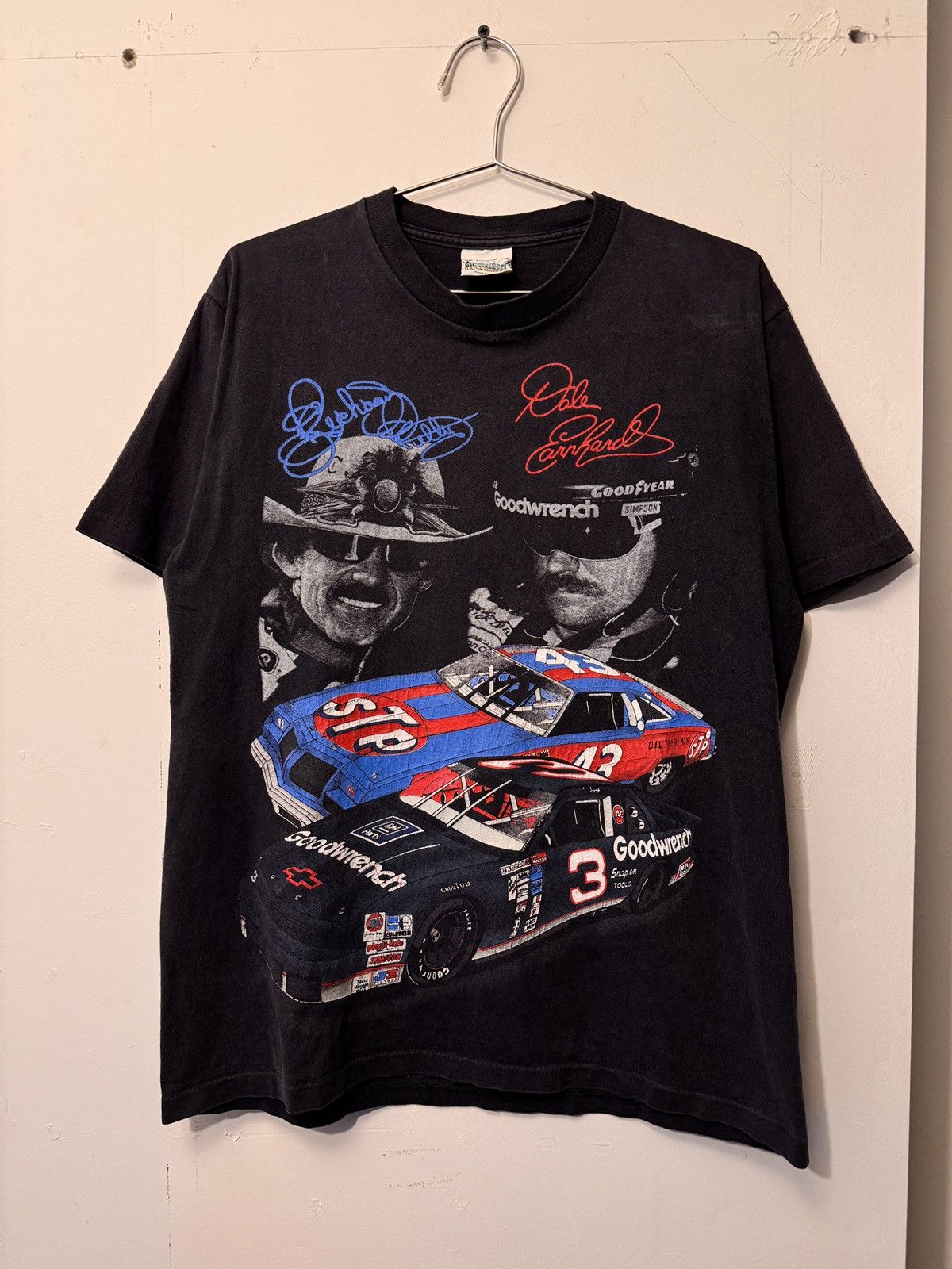 Vintage 90s Faded NASCAR Dale Earnhardt Shirt Thrashed ERD Grunge Size US L / EU 52-54 / 3 - 2 Thumbnail