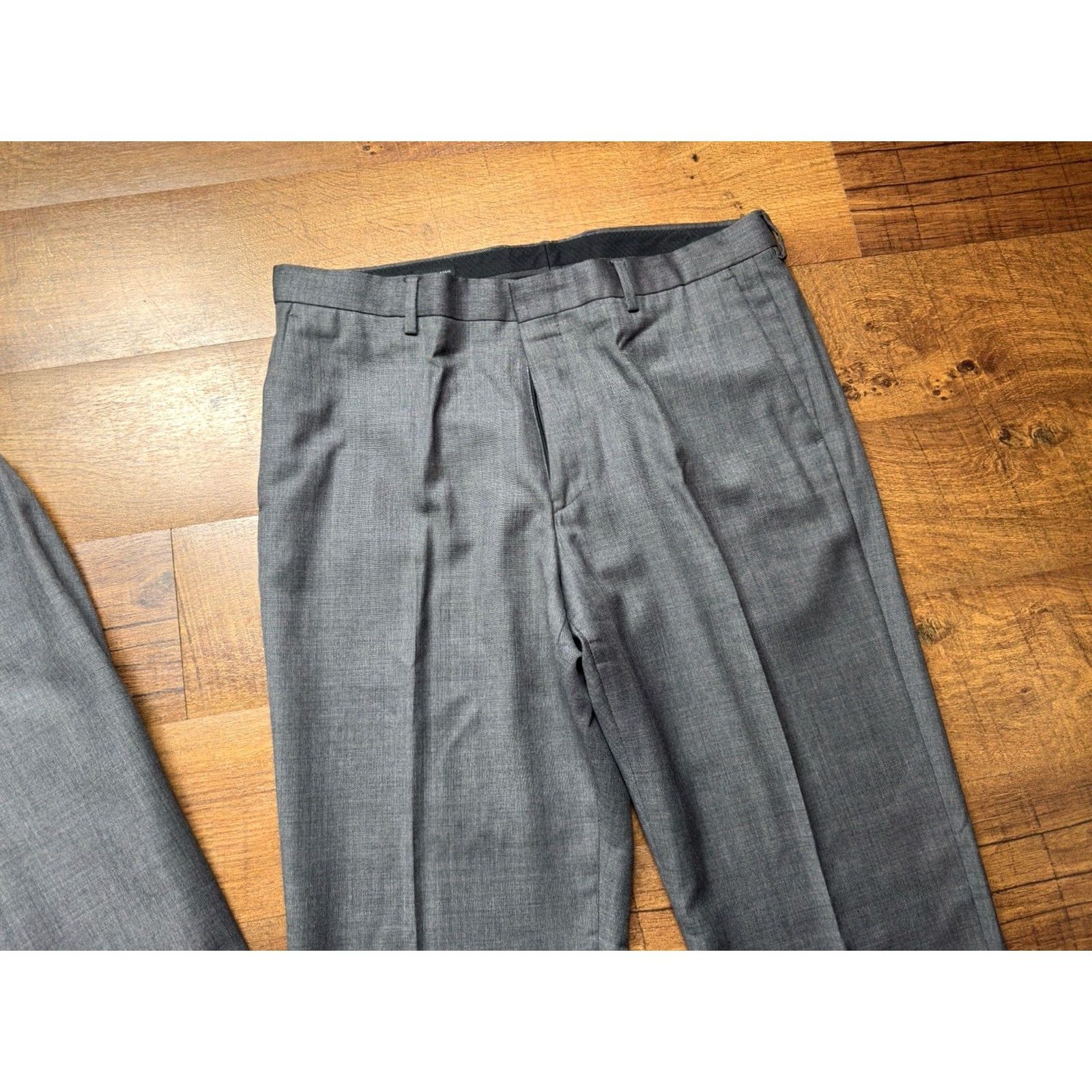 J.Crew J.CREW Ludlow Suit Mens Slim Tollegno 1900 2 Piece 42R Gray Wool Classic 34x29.5/32 Notch Lapel Double-Vented 2-Button Front Womens? Size 42R - 4 Thumbnail