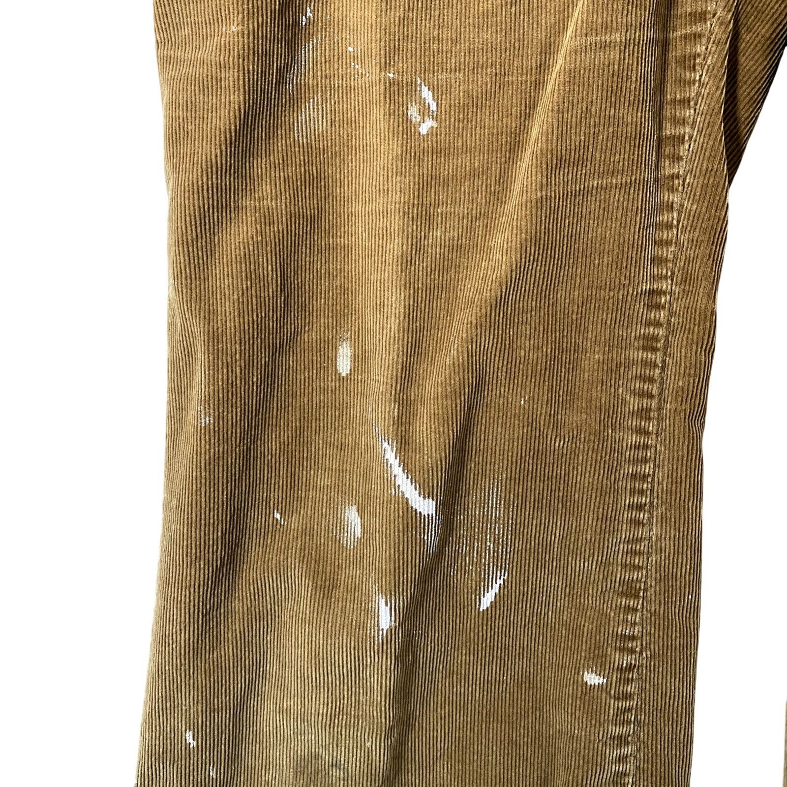 Levi's Vtg 70s Levis MF Corduroy Distressed Brown Tab Pants Mens 12 Size US 28 / EU 44 - 5 Thumbnail