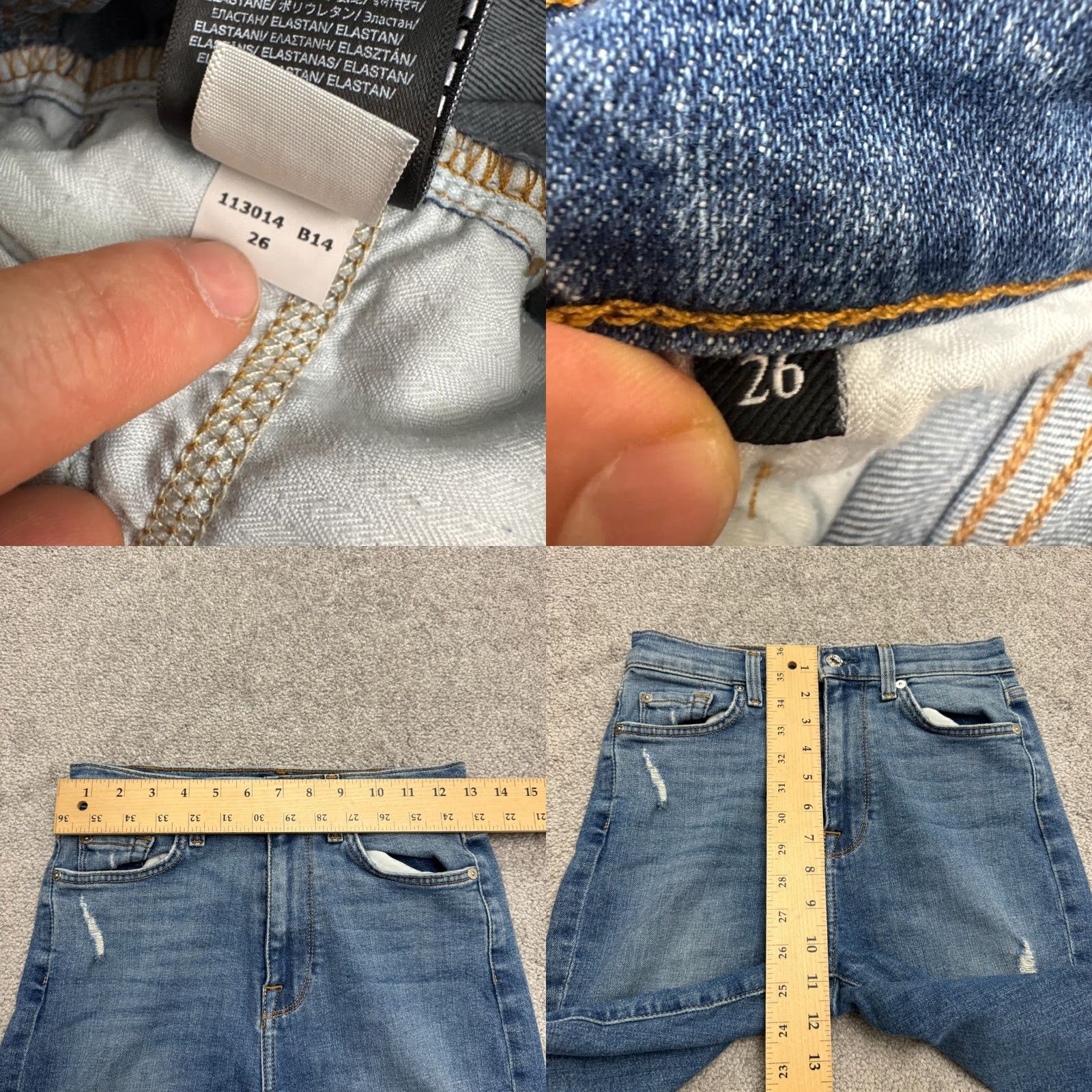 7 For All Mankind 7 For All Mankind Jeans High Waist Skinny Distressed Denim Blue 26 Womens Regular Inseam 27 Holiday City Streetwear 7 For All Mankind Womens Jeans Size 26" / US 2 / IT 38 - 9 Thumbnail