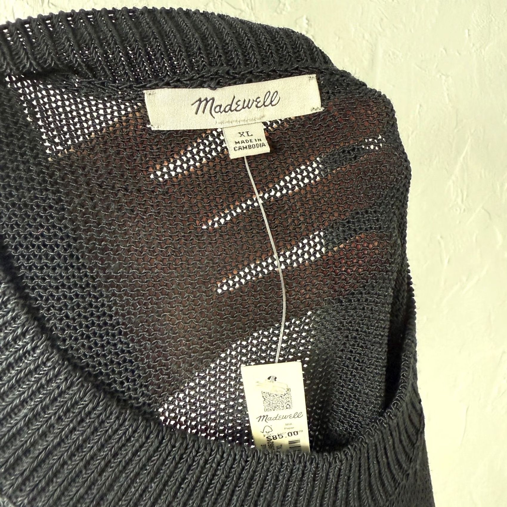 Madewell NEW Madewell Women's Sweater XL Crewneck Loose Knit Cotton U3-15 N0962 Size XL / US 12-14 / IT 48-50 - 5 Thumbnail