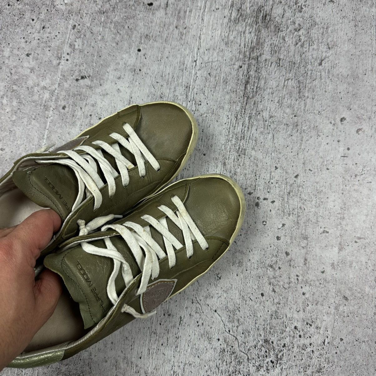 Philippe Model Women's Philippe Model Vintage Leather Low Top Sneakers Size US 8 / IT 38 - 2 Thumbnail