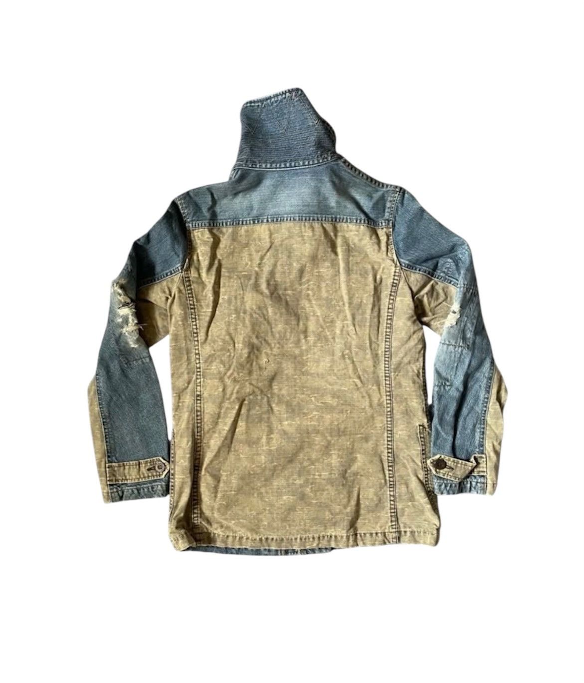 Hysteric Glamour Hysteric Glamour Colour Block Distressed Denim Jacket Size US S / EU 44-46 / 1 - 2 Thumbnail