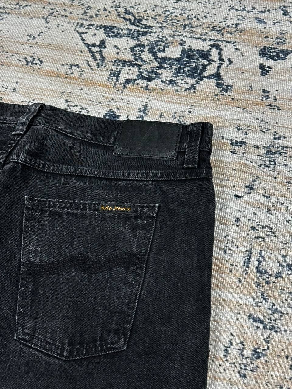 Nudie Jeans Nudie wide leg jeans Black Faded Denim Made In Italy Size US 33 - 12 Thumbnail