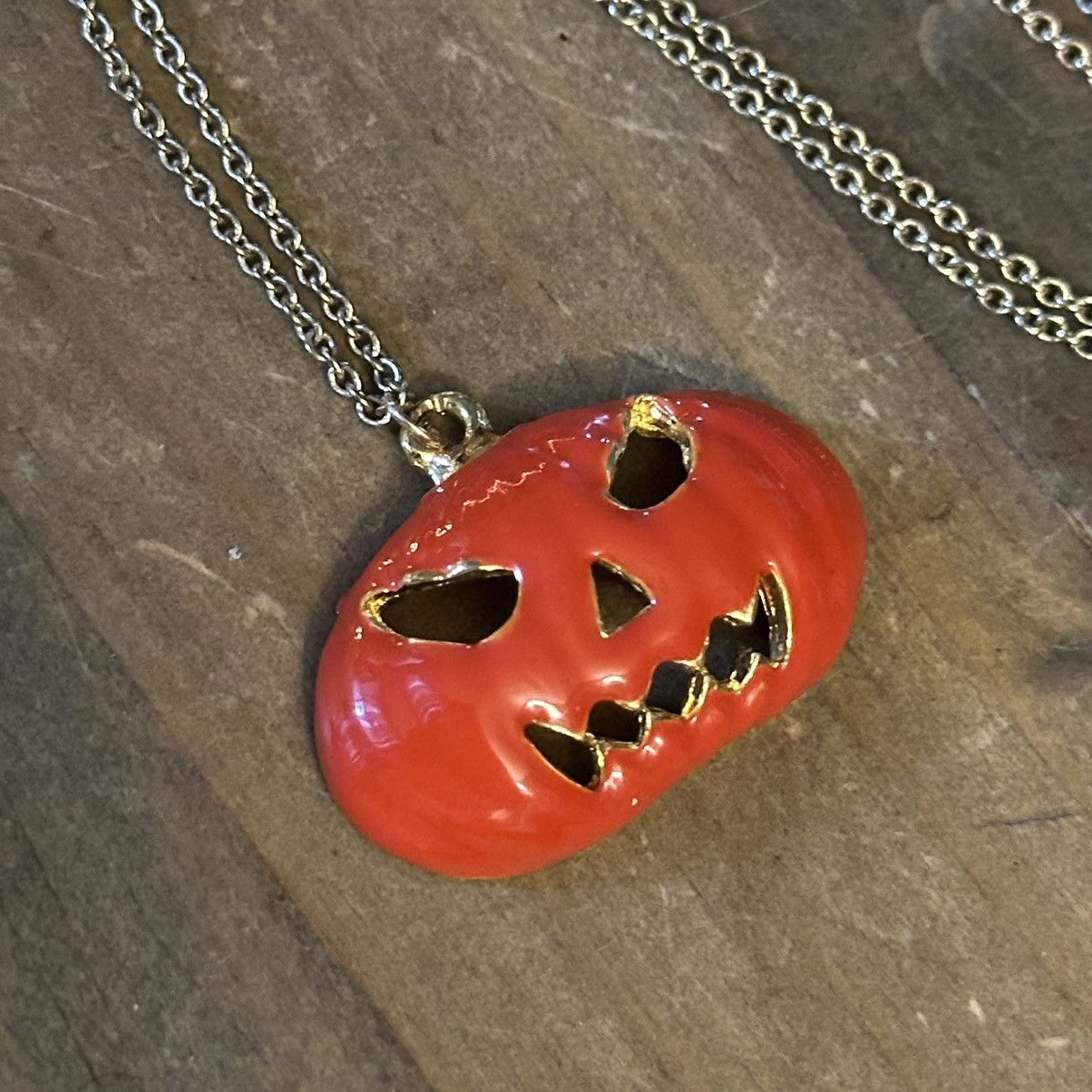 Vintage Vintage RARE Phister Ent. Jack o lantern pendant necklace Size ONE SIZE - 3 Thumbnail