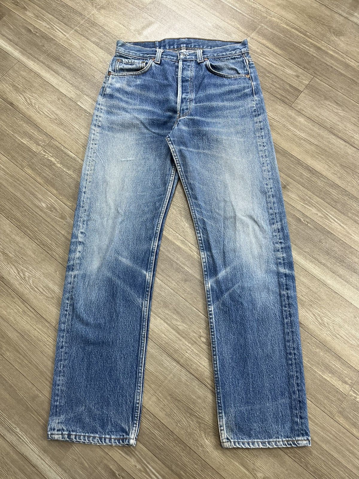 Levi's Vintage Clothing 🇺🇸1990s Vintage Levis 501 31x33 Straight Leg Blue Jeans Size US 29 - 1 Thumbnail