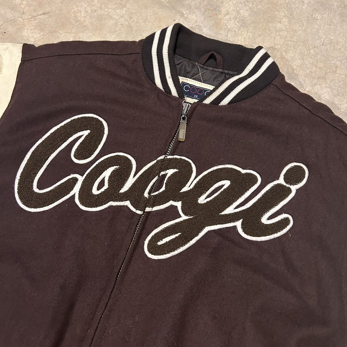 Coogi × Vintage Vintage Y2K Coogi Script Varsity Spellout Jacket Oversized Size US XXL / EU 58 / 5 - 4 Thumbnail