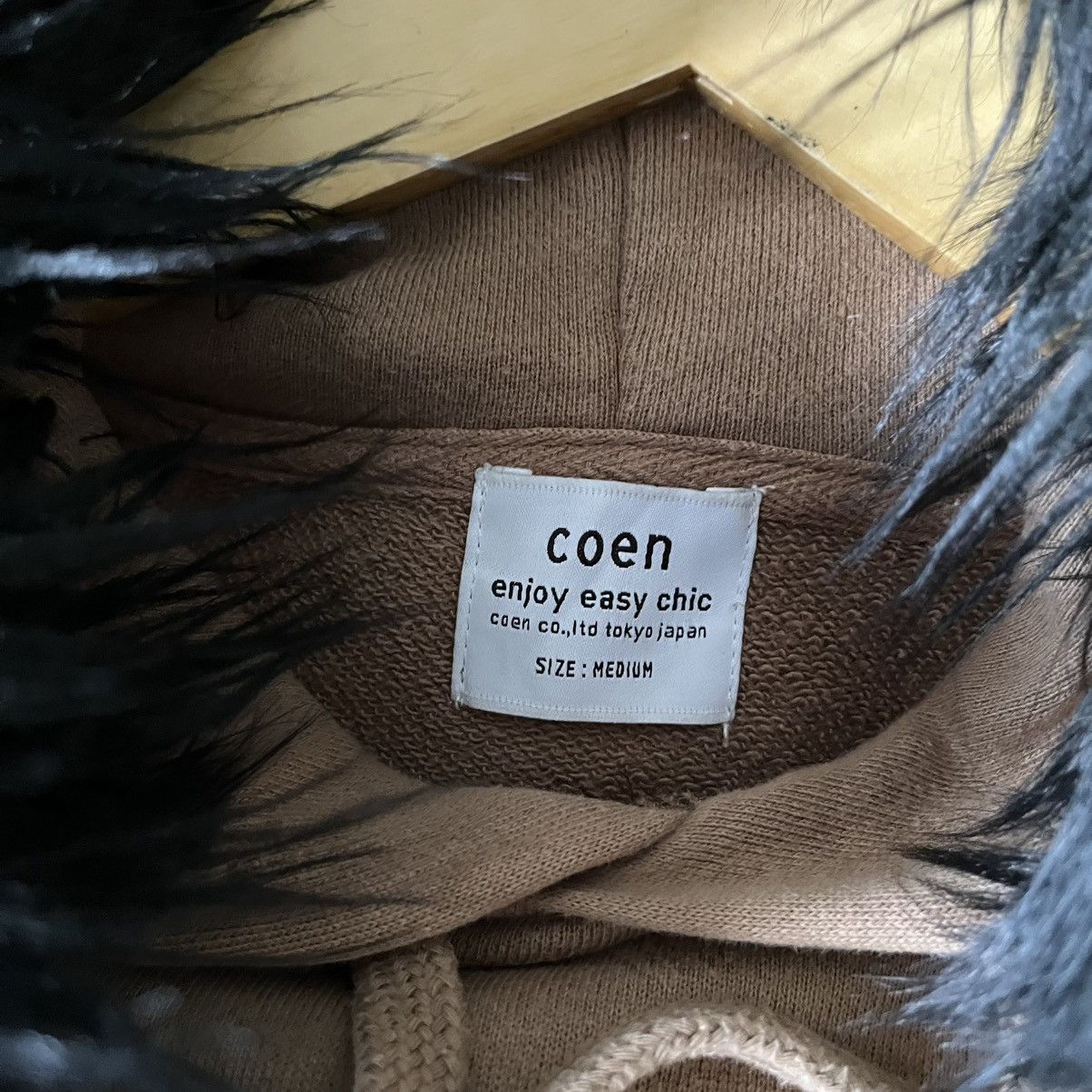 Japanese Brand Coen Japan Poem Faux Fur Hoodie Ifsixwasnine LGB style Size US M / EU 48-50 / 2 - 9 Thumbnail