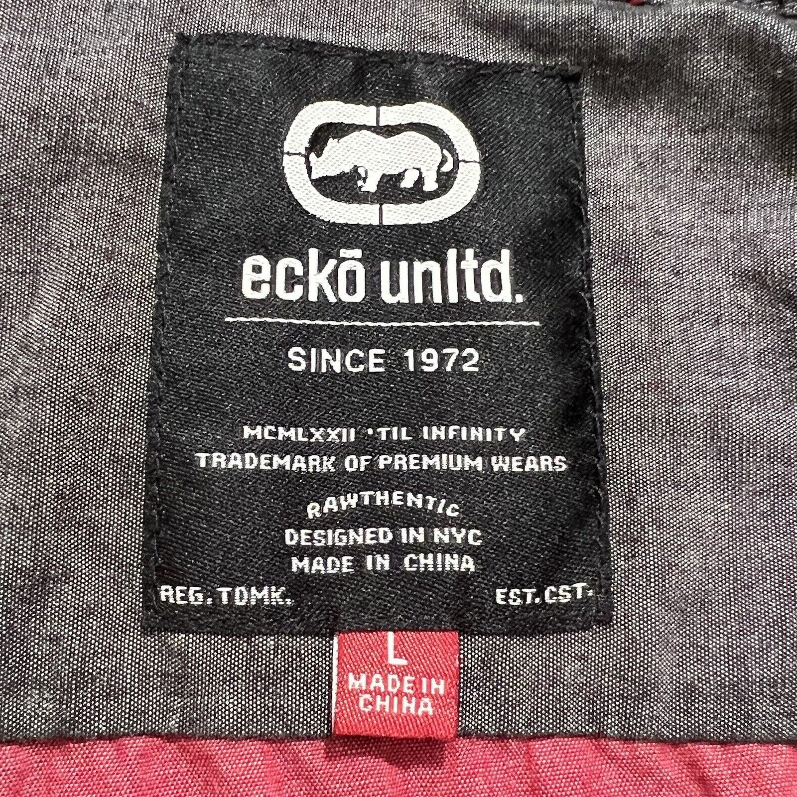 Ecko Unltd. Ecko Unltd Large Button Down Light Red Pocket Shirt Size US L / EU 52-54 / 3 - 3 Thumbnail