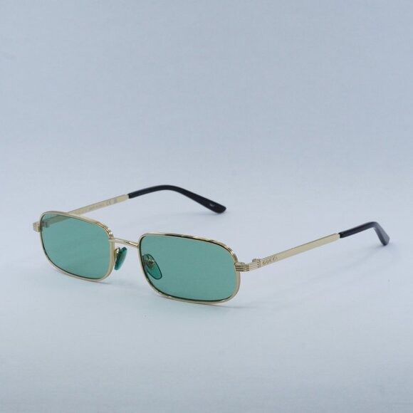 Gucci 🕶️ New Gucci GG1457S 005 Sunglasses - Gold Frame, Green Size ONE SIZE - 3 Thumbnail