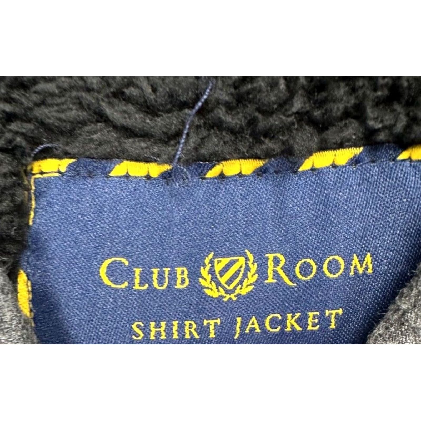 Club Room Club Room Shirt Jacket Adult Large Grey Sherpa Lined Flannel Shacket Pocket Mens Size US L / EU 52-54 / 3 - 4 Thumbnail