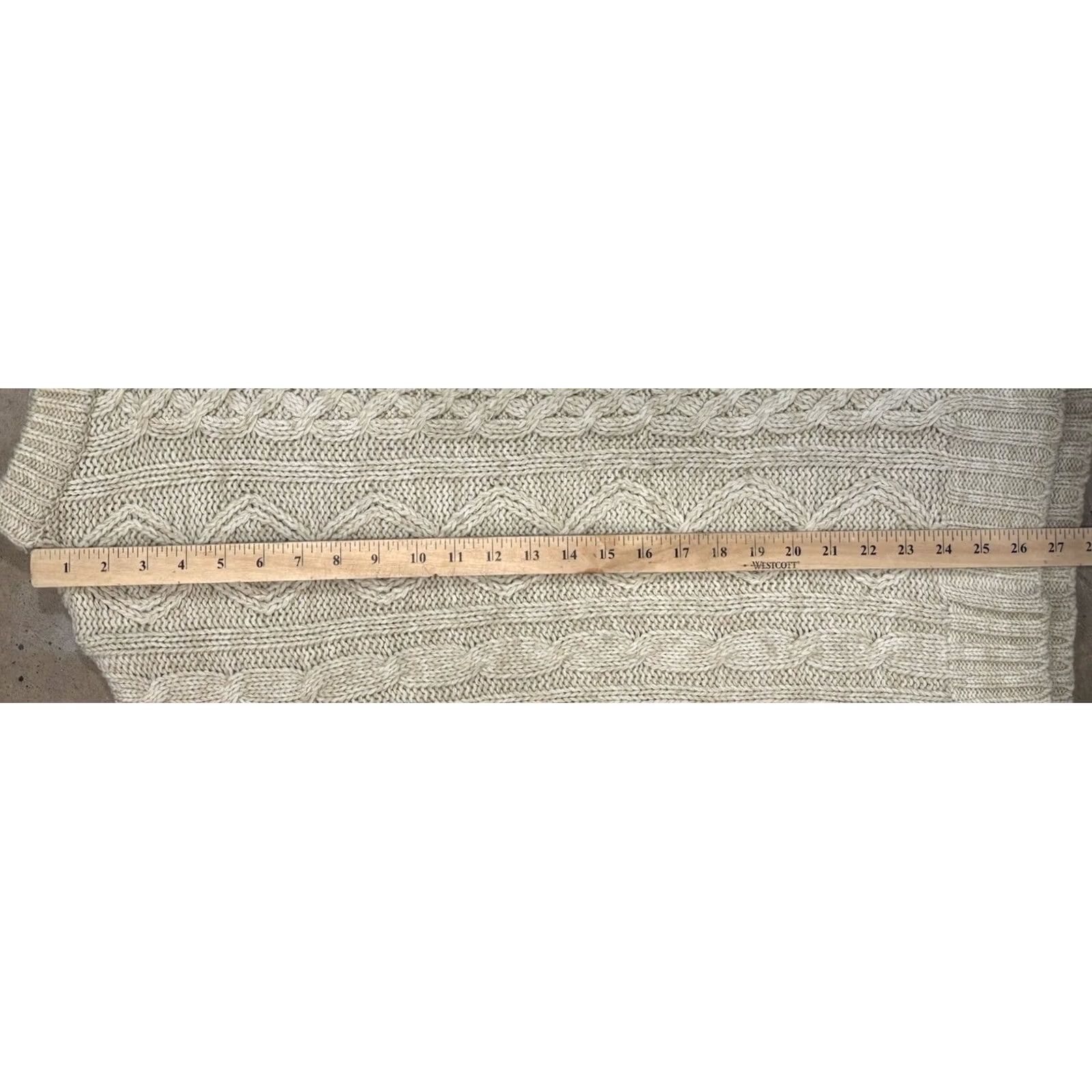 Vintage VINTAGE Thane Sweater Men's L Cable-Knit Fisherman Coastal Preppy Beige Ivy League Size US L / EU 52-54 / 3 - 7 Thumbnail