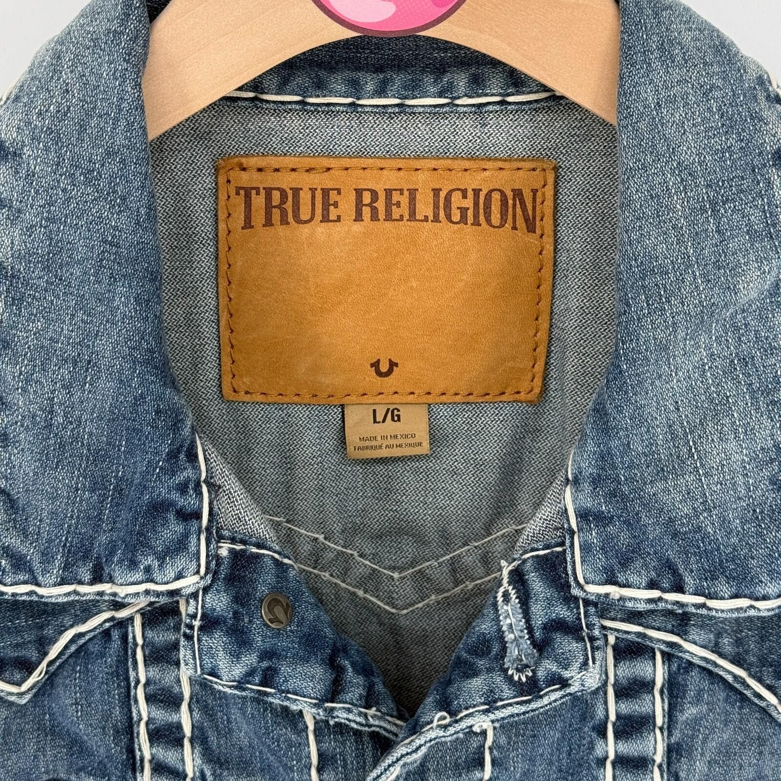 True Religion True Religion Jimmy Super T Denim Jacket Vintage Y2K Mens L Size US L / EU 52-54 / 3 - 3 Thumbnail
