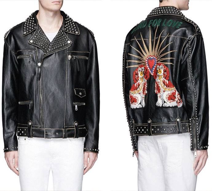 Gucci Gucci King Charles Spaniel leather biker jacket Coat Size US S / EU 44-46 / 1 - 9 Thumbnail