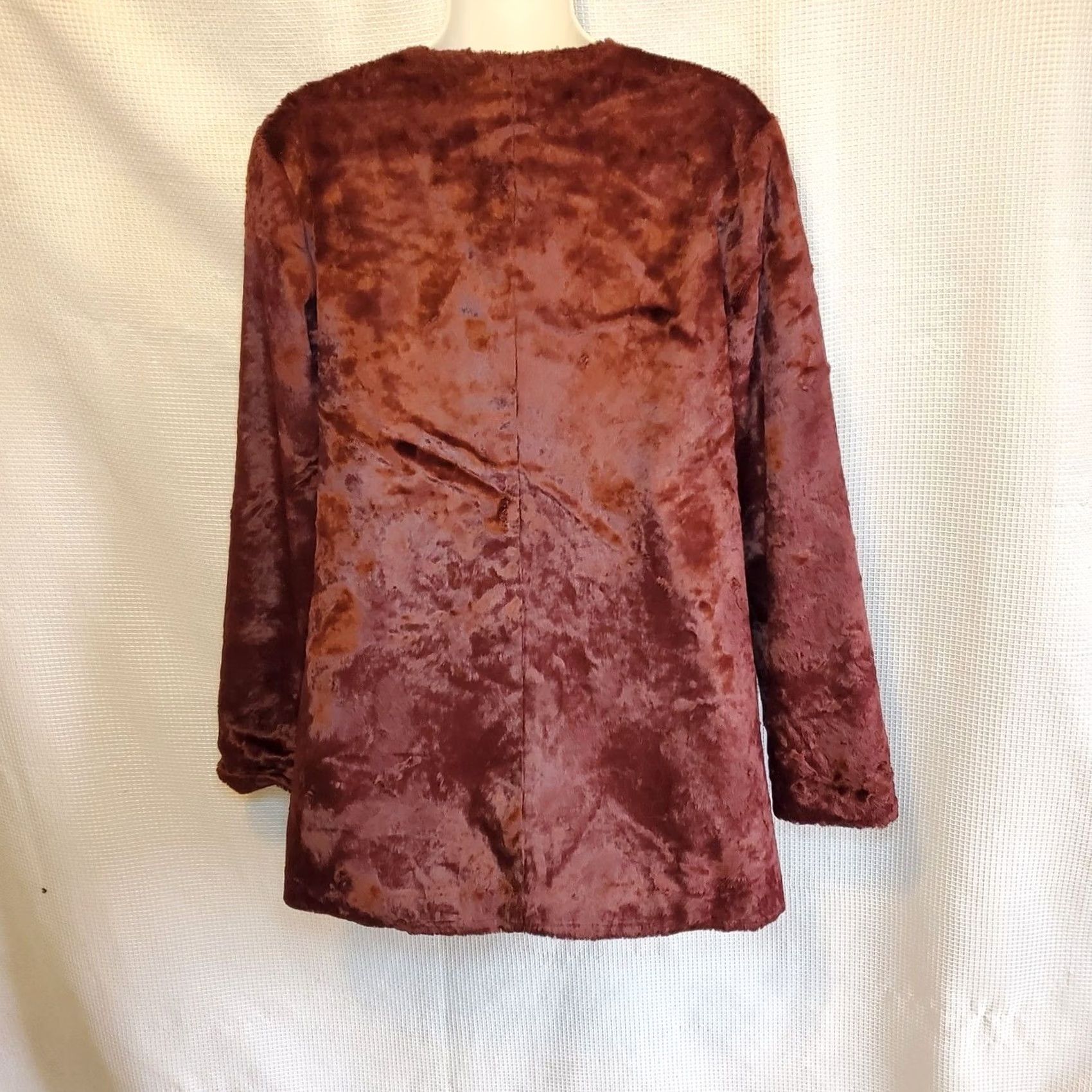 Habitat Tabitha Anthropologie Coat Womens Sm Burgundy Faux Fur City Party Talley Sz Size S / US 4 / IT 40 - 5 Thumbnail