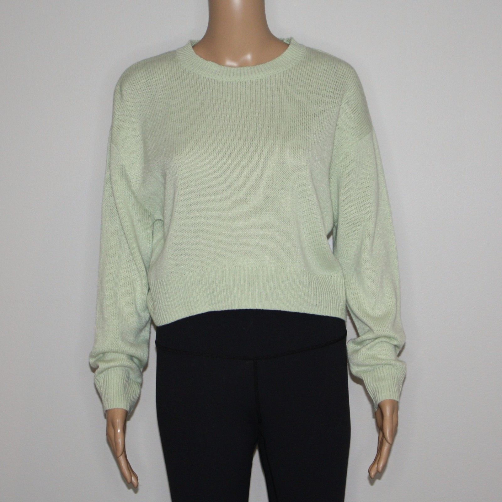 H&M Divided Knit Pullover Crop Sweater Top in Light Green Color Size XS / US 0-2 / IT 36-38 - 5 Thumbnail