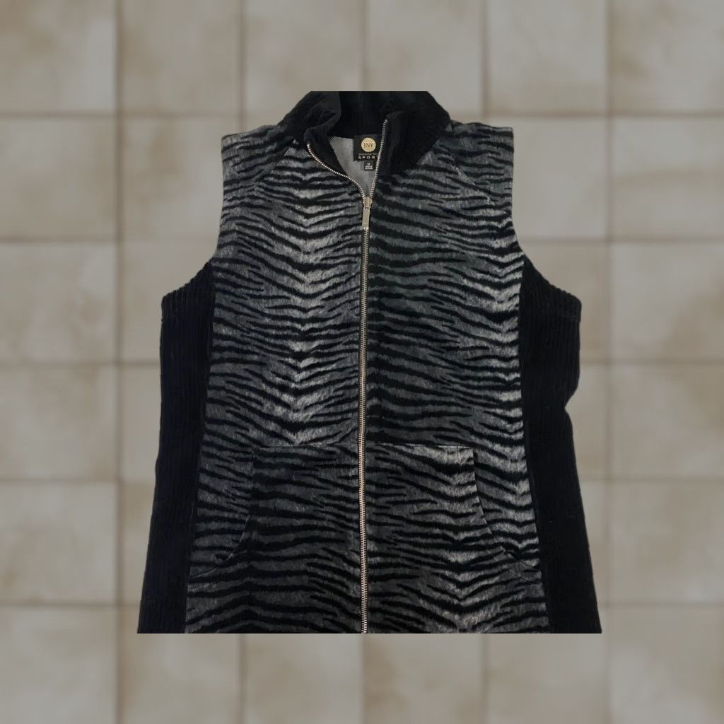 Jones New York Jones New York Womens Vest M Black Full Zip Sport Stretch Quilted Knit Sleeveless Jersey 2000s Womens Size M / US 6-8 / IT 42-44 - 1 Thumbnail