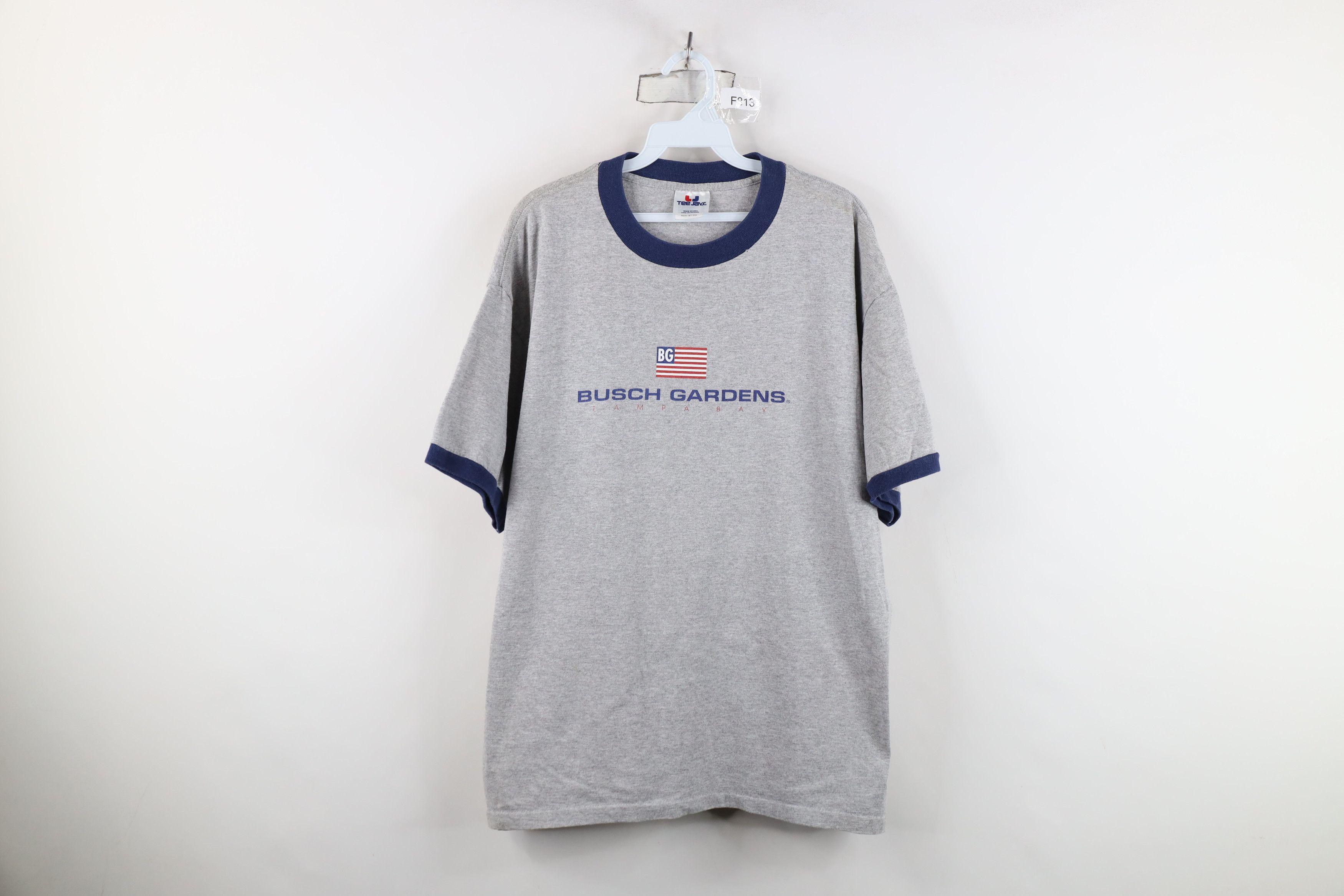 Vintage Vintage 90s Busch Gardens Tampa Bay T-Shirt Heather Gray USA Size US XL / EU 56 / 4 - 1 Thumbnail